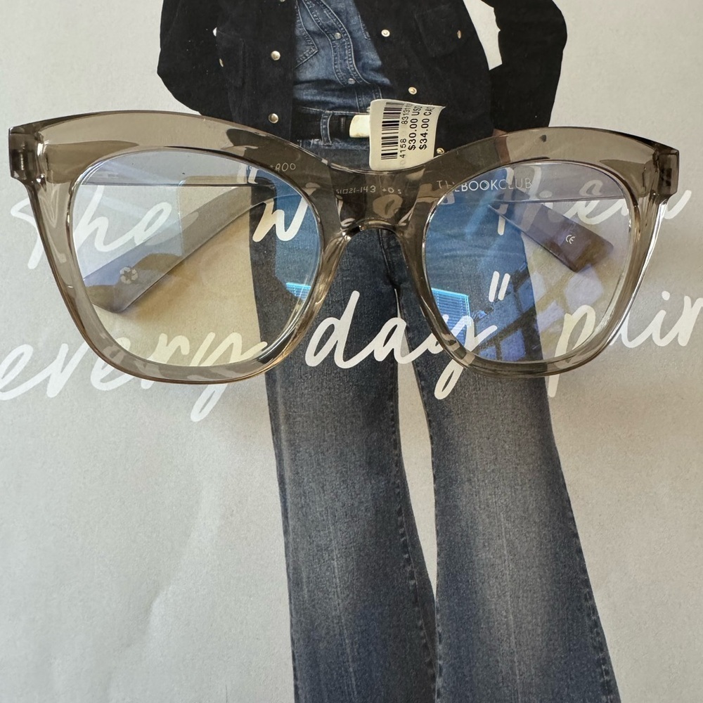 Anthropologie Transparent Gray reading Glasses - Picture 2 of 5